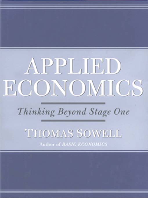 Title details for Applied Economics by Thomas Sowell - Wait list